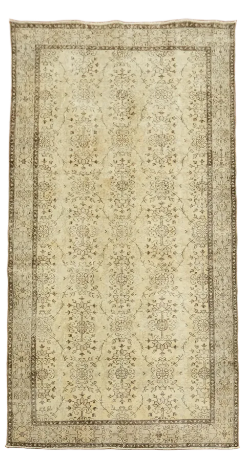 Vintage All Over Anatolian Oriental Wool Rug 5x10