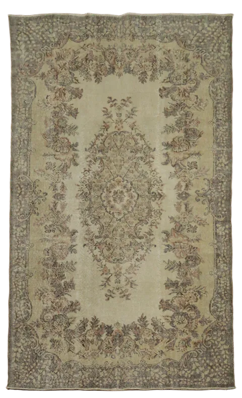 Wool Vintage Anatolian Oriental Area Rug 6x9