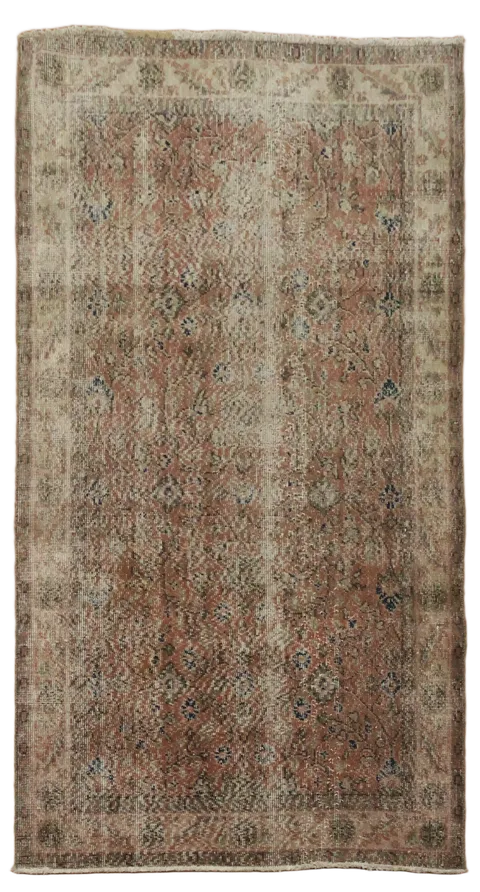 Vintage Wool Anatolian Oriental Rug 4x7