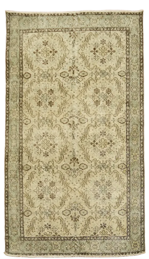 Anatolian Oriental Distressed Wool Rug 4x7