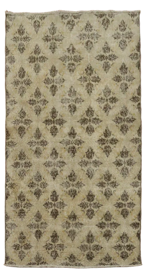 Vintage Anatolian Oriental Wool Rug 4x7
