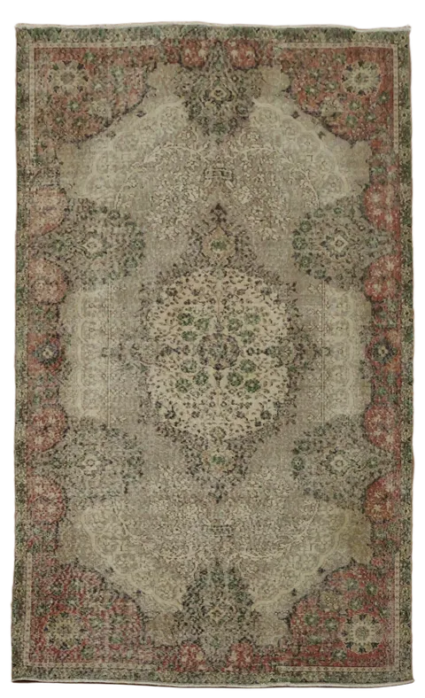 Vintage Anatolian Oriental Wool Rug 6x9