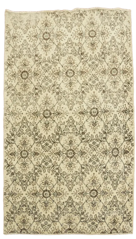 Anatolian Oriental Wool Distressed Rug 4x7