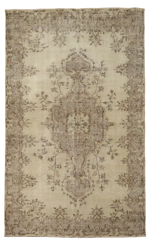 Wool Vintage Anatolian Oriental Area Rug 6x9