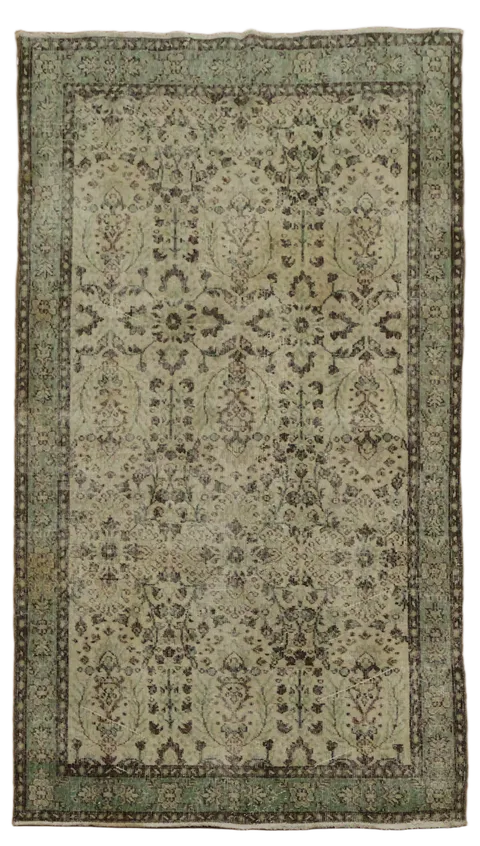 Vintage Wool Anatolian Oriental Area Rug 4x8