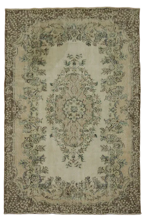 Vintage Wool Anatolian Oriental Area Rug 6x9