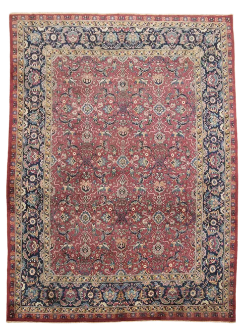 Vintage Kashmar Oriental Large Wool Rug 12x16