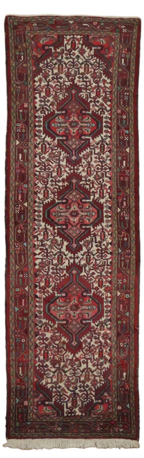 Hamedan Persian Runner Wool Rug 3x8