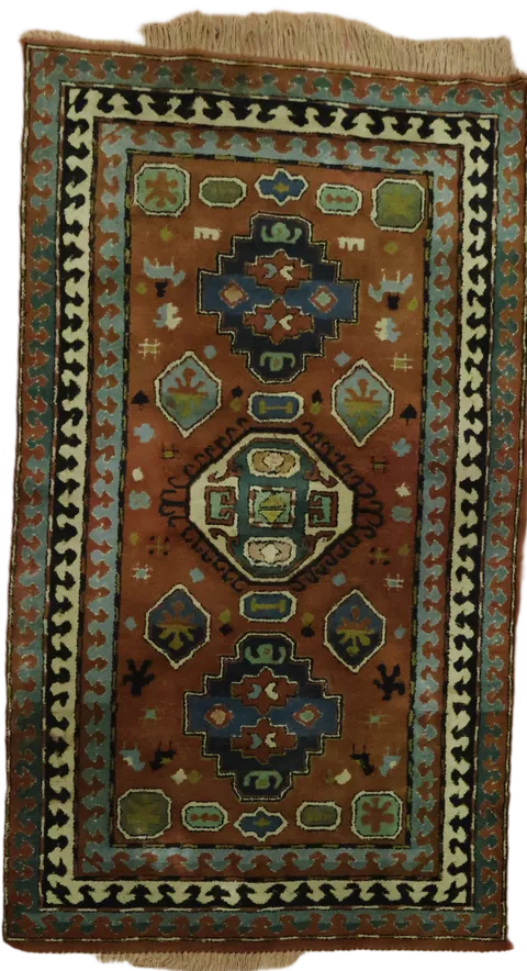 Kazak Oriental Wool Rug 3x6