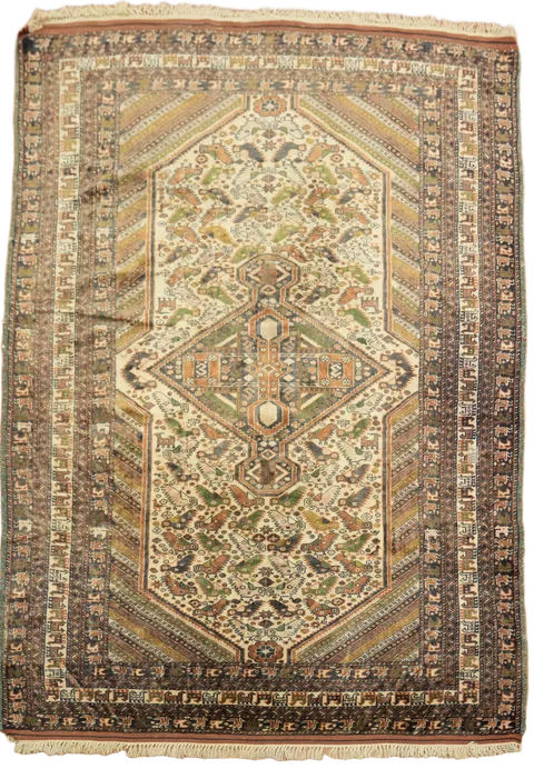 Shahrbabak Persian Wool Rug 4x6