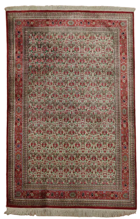 Fine Qum Persian Silk Rug 3x5