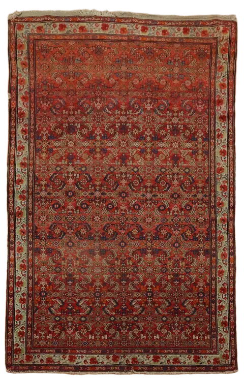 Pre-1900 Antique Malayer Persian Wool Rug 4x7