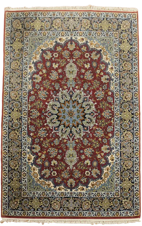 Fine Isfahan Persian Wool Rug 4x6