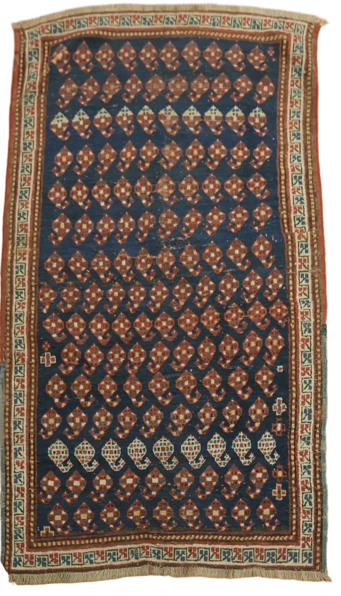 Antique Kazak Oriental Wool Tribal Rug 3x6