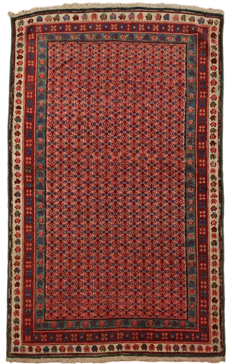Pre-1900 Antique Kazak Oriental Tribal Wool Rug 4x6