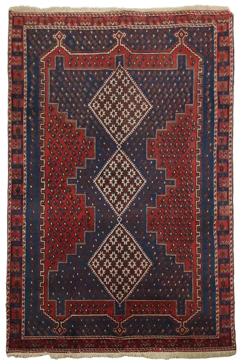 Afshar Persian Vintage Wool Rug 5x7