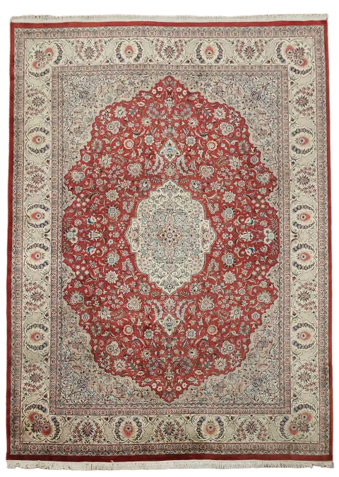 Vintage Tabriz Oriental Wool Area Rug 8x11