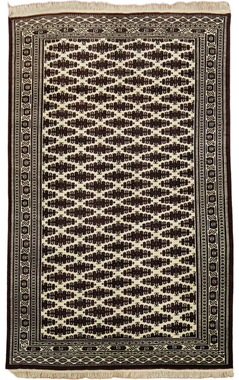 Vintage Wool Bokhara Oriental Large Rug 11x16