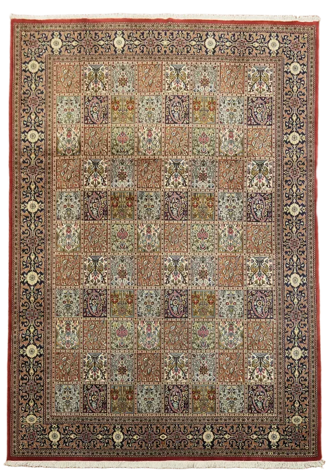 Vintage Qum Persian Wool Area Rug 8x11