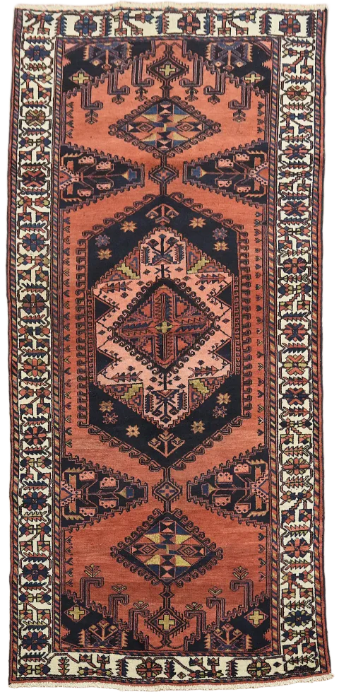 Vintage Bakhtiari Persian Area Wool Rug 5x9