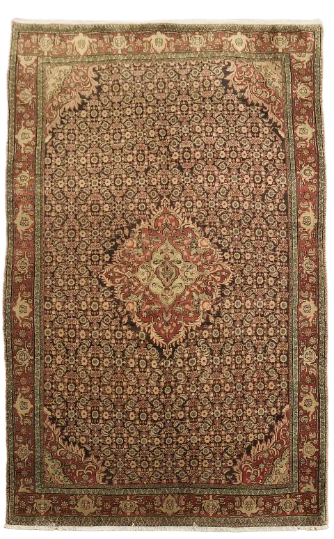 Blue Vintage Wool Bidjar Persian Area Rug 6x9