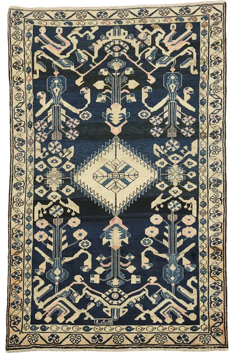 Blue Vintage Lori Persian Wool Area Rug 7x10