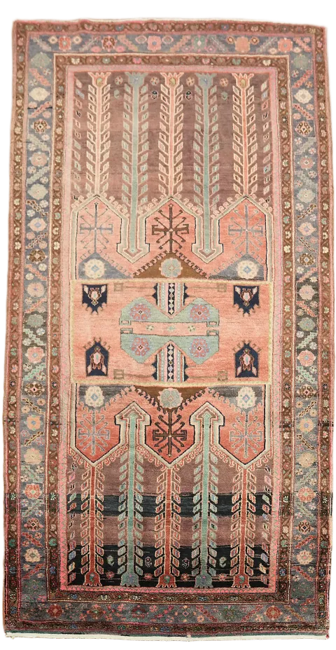 Tribal Hamedan Persian Wool Rug 5x10