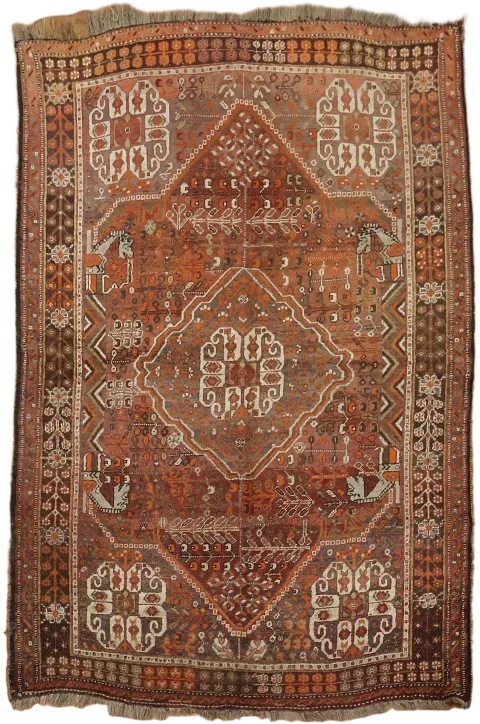 Vintage Wool Shiraz Persian Tribal Rug 5x8