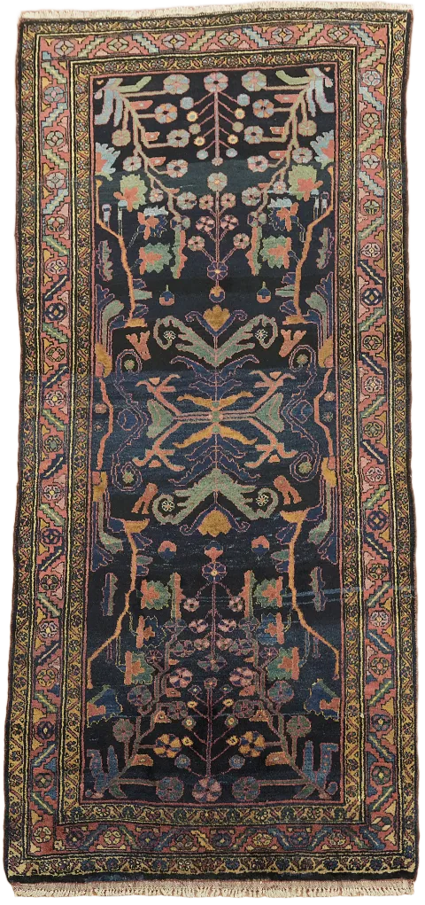 Blue Lilian Persian Wool Rug 5x10