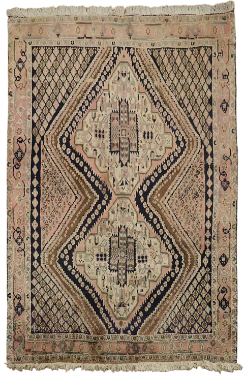 Vintage Tribal Wool Afshar Oriental Rug 4x5