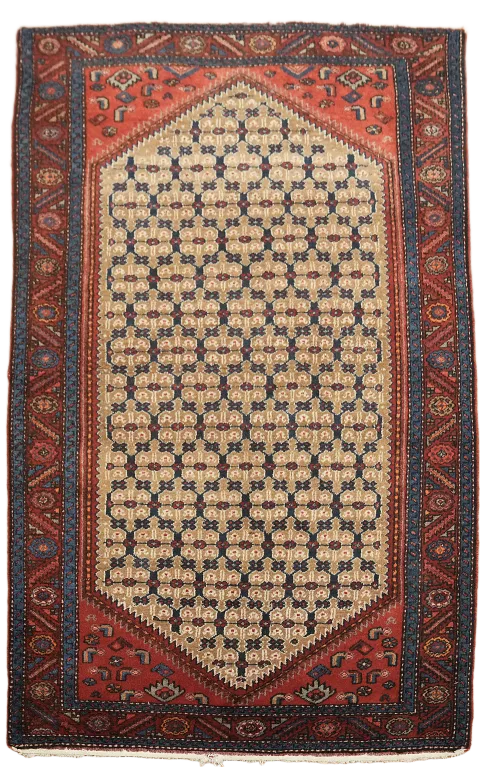 Vintage Hamedan Persian Wool Rug 4x7