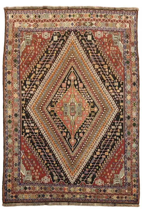 Tribal Vintage Kashkoli Persian Wool Area Rug 7x10