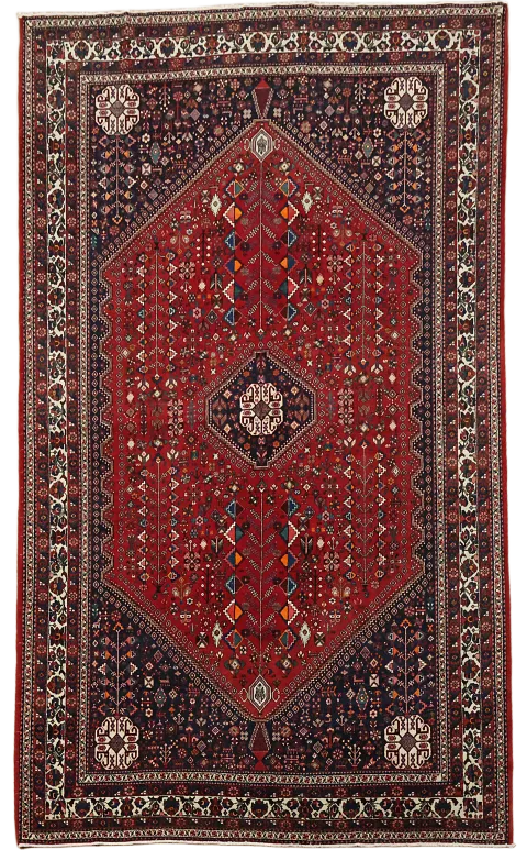 Tribal Wool Abadeh Persian Area Rug 7x10