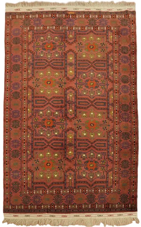 Geometric Wool Balouch Persian Area Rug 5x8