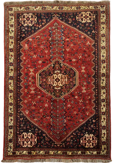 Tribal Wool Shiraz Persian Rug 5x7