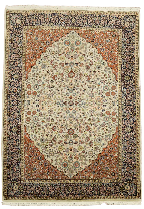 Vintage Tabriz Tabatabie Wool Persian Rug 4x6