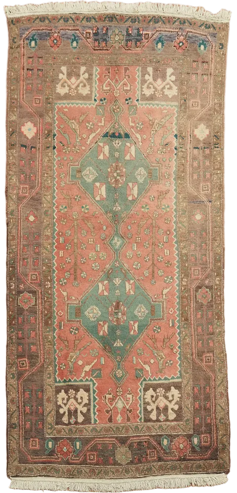 Geometric Wool Hamedan Persian Area Rug 5x9