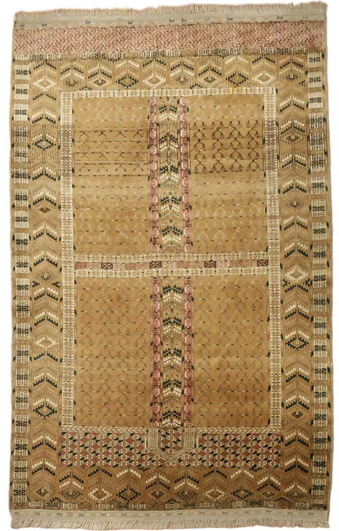 Vintage Wool Balouch Oriental Rug 4x6