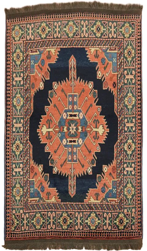 Wool Tribal Kazak Oriental Rug 5x7
