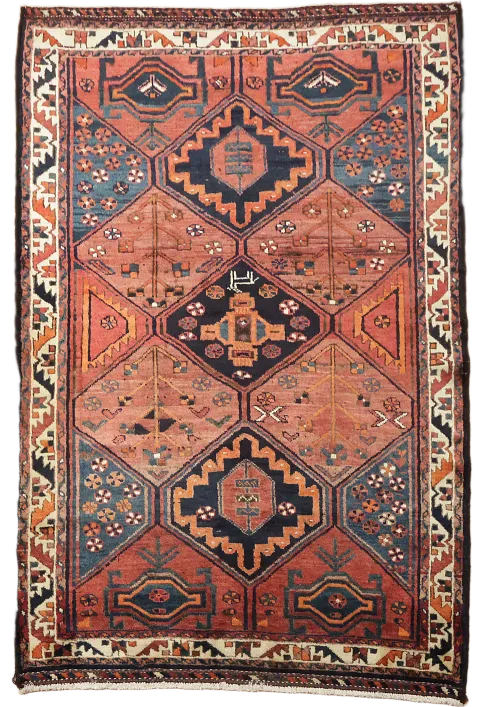 Bakhtiari Persian Tribal Wool  Rug 5x7