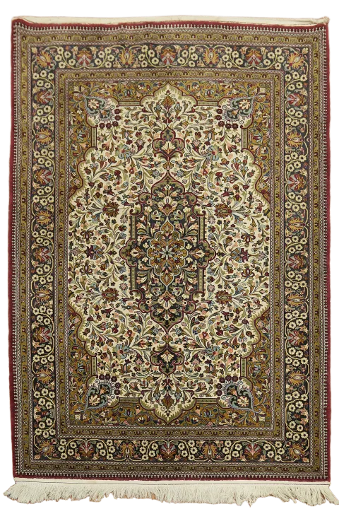 Fine Floral Tabriz Persian Wool Rug 4x6