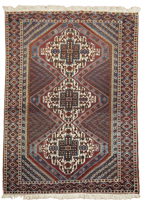 Vintage Tribal Afshar Persian Wool Rug 4x6