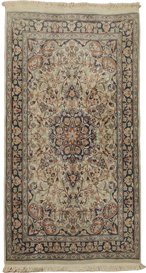 Kashan Oriental Floral Wool Rug 3x4