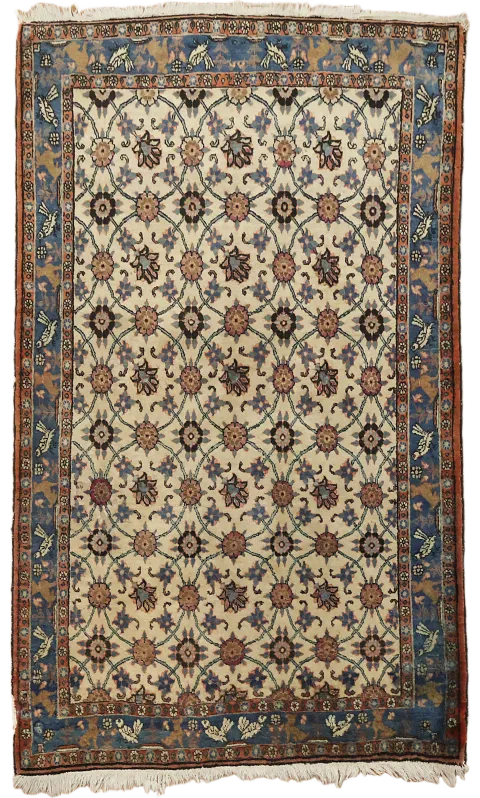 Fine Vintage Wool Kashan Persian Rug 3x5