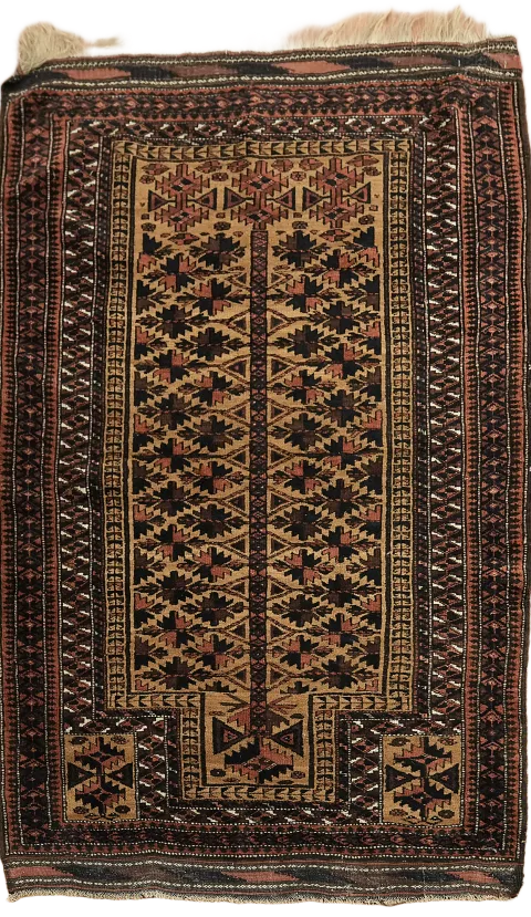Balouch Oriental Wool Tribal Rug 3x5
