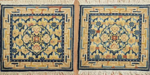 Antique Art Deco Chinese Wool Rug 2x2