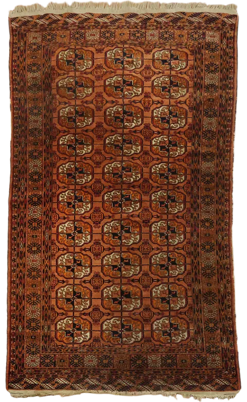 Vintage Turkoman Persian Wool Rug 4x6