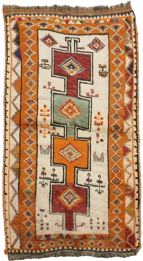 Tribal Vintage Gabbeh Persian Rug 4x6