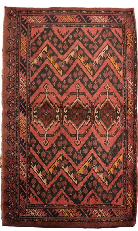 Wool Balouch Persian Tribal Rug 3x4