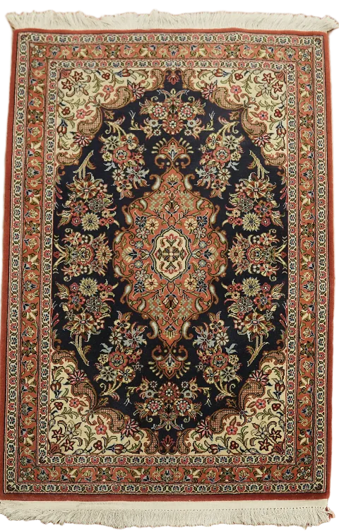 Fine Qum Persian Wool Rug 3x4